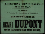 Henri Dupont, candidat libéral