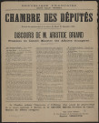 Chambre des députés : extrait du procès-verbal de la séance du mardi 19 septembre 1916. Discours de M. Aristide Briand, président du Conseil, ministre des Affaires étrangères
