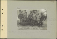 Chacrise. quartier général du général Baquet, commandant la 89e division d'infanterie et le groupement de Soissons. Le général, son état-major, et l'écrivain anglais Wells