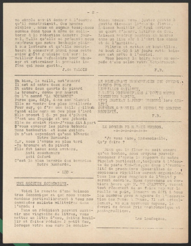 La Bombarde. Bulletin de la 2e batterie, 103e R. A. L. A [ 1er groupe]