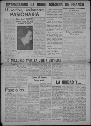 España popular (1944 : n° 1-3). Autre titre : Devient : Unidad y lucha