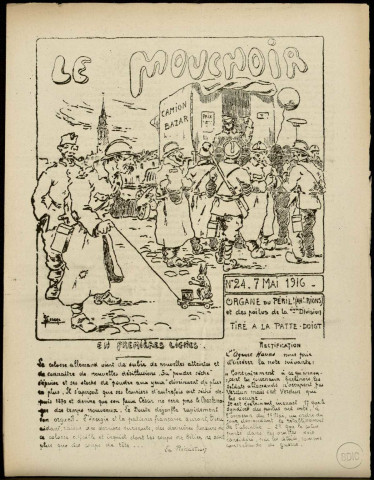 Le mouchoir : n° 24, Sous-Titre : Organe du péril (Ah! Rions)