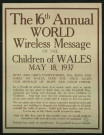 The 16th annual world wireless message of the children of Wales
