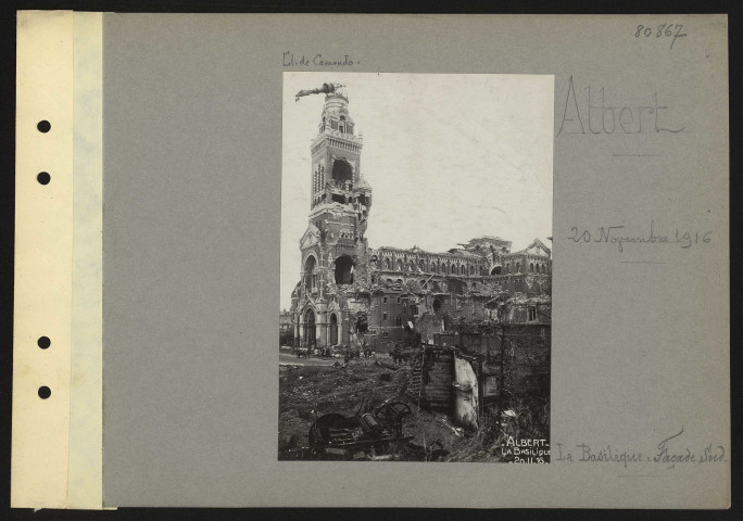 Albert. La basilique : façade sud
