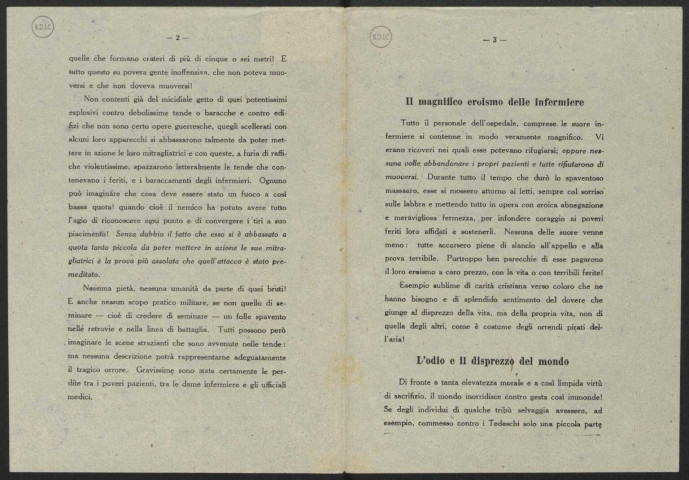 Guerre mondiale 1914-1918. Italie.Tracts de propagande patriotique. Atrocités