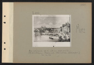 Metz. Vue intérieure de la ville au XIX siècle (Bibliothèque nationale, Cabinet des estampes, Cote Va 122)