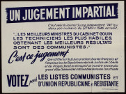 Un jugement impartial… Votez pour les listes communistes et d'union républicaine et résistante
