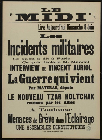 Le Midi. Lire aujourd'hui dimanche 8 juin