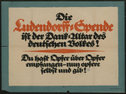 Die Ludendorff-Spende ist der Dank- Ultar des deutschen Volkes !