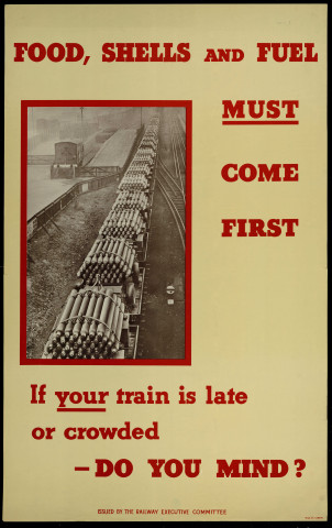 Food, shells and fuel must come first : If your train is late or crowded - do you mind ?