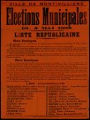 Élection Municipale : Liste Républicaine Candidats