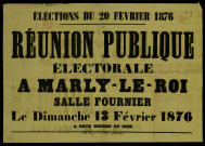 Réunion publique électorale à Marly-le-Roi
