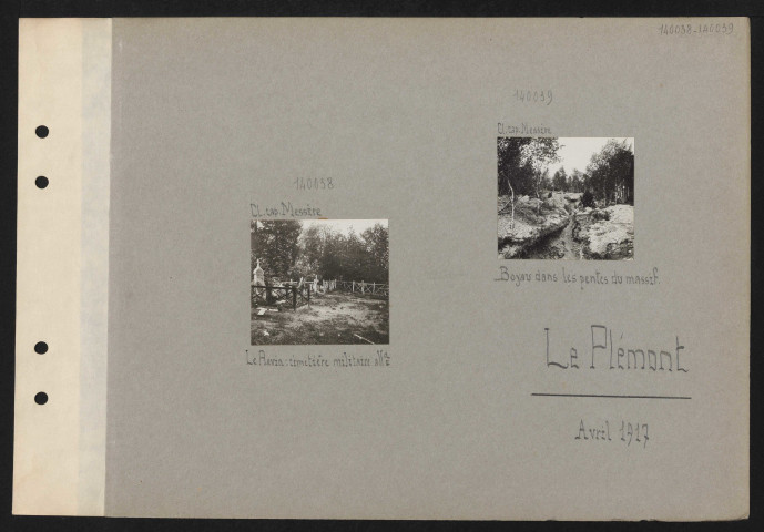 Le Plémont. Boyau dans les pentes du massif