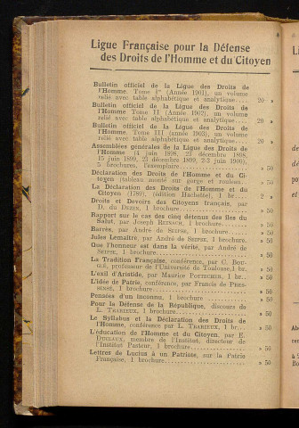 Février 1905 - Bulletin officiel de la Ligue des Droits de l'Homme