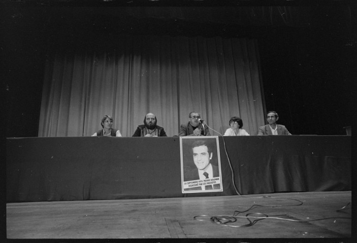Meeting à la Mutualité suite à l'assassinat de Pierre Goldman