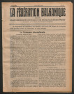 Avril 1929 - La Fédération balkanique