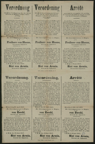 Verlängerung des der Société Générale de Belgique erteilten Notenprivilegs = Verlenging van het voorecht, aan de "Société Générale de Belgique" verleend, om bankbrieven uit te geven = La prorogation du privilège de l'émission des billets de banque accordé à la Société Générale de Belgique