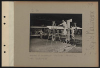 Issy-les-Moulineaux. Usine d'aviation Voisin. Peinture des appareils