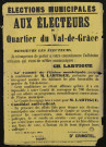 Élections Municipales Quartier du Val-de-Grâce : Candidature de M. Lartigue