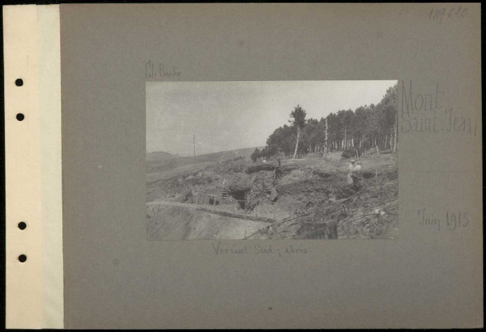 Mont Saint-Jean. Versant sud ; abris