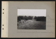 Le Plémont. Corne sud-ouest du bois occupé par les Allemands (vue prise du château de Plessier-de-Roye)