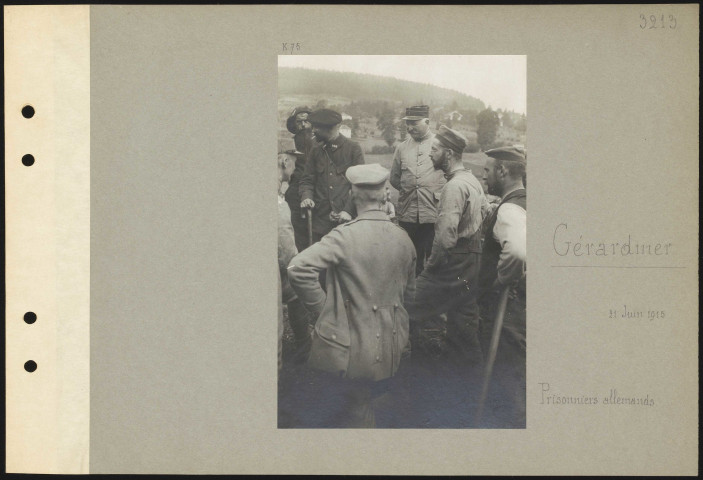 Gérardmer. Prisonniers allemands