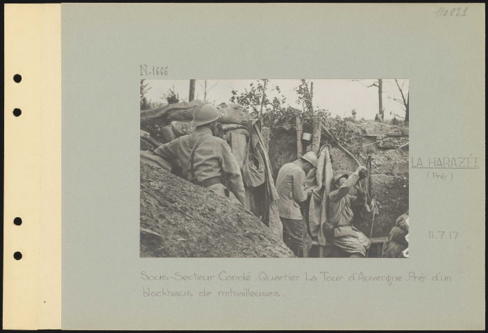 La Harazée (près). Sous-secteur Condé. Quartier La Tour d'Auvergne. Près d'un blockhaus de mitrailleuses