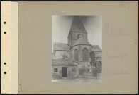 Machault. L'église bombardée