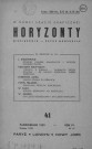 Année 1959 : Horyzonty . Sous-Titre : Paryz - Londyn - Nowy Jork. Autre titre : Revue mensuelle