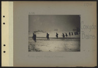 Coxyde-Bains. Fusiliers-marins français à l'exercice