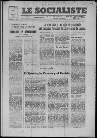 Le Socialiste (1968 : n° 311-358)