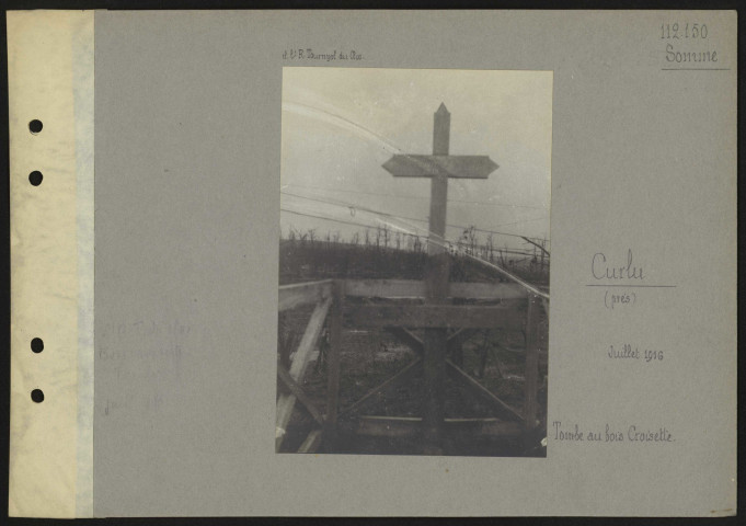 Curlu (près) (Somme). Tombe au bois Croisette