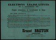 Élections Législatives Arrondissement de Dieppe : Candidature Ernest Breton