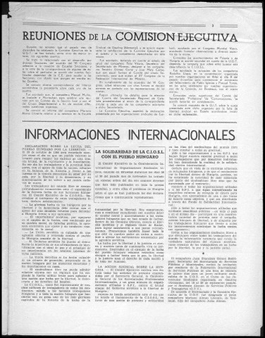 Boletín de la Unión general de trabajadores de España en exilio (1957 ; n° 147-158). Autre titre : Suite de : Boletín de la Unión general de trabajadores de España en Francia y su imperio