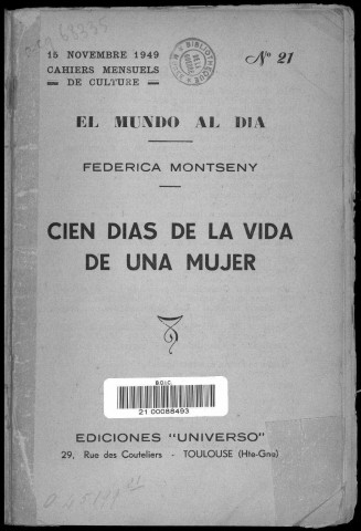 El mundo al día (1949 : n° 21). Sous-Titre : cahiers mensuels de culture