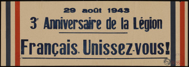 3e anniversaire de la Légion : Français, unissez-vous !