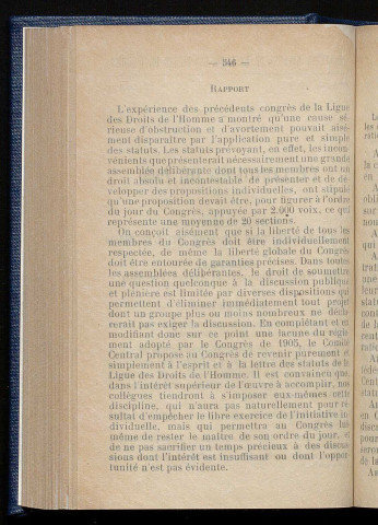 Mai 1906 - Bulletin officiel de la Ligue des Droits de l'Homme