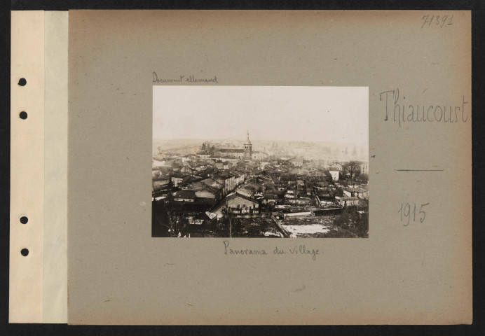 Thiaucourt. Panorama du village