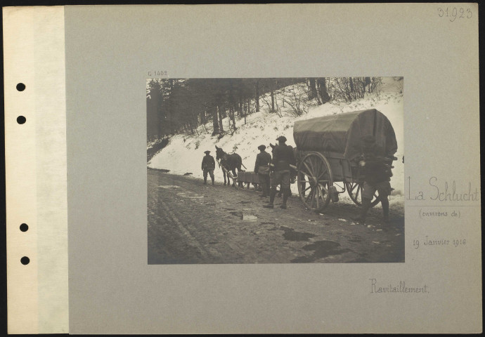 La Schlucht (environs de). Ravitaillement