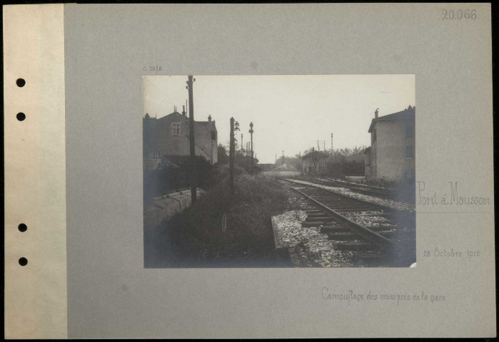 Pont-à-Mousson. Camouflage des voies près de la gare