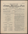 Année 1924. Bulletin de l'Union des blessés de la face "Les Gueules cassées"