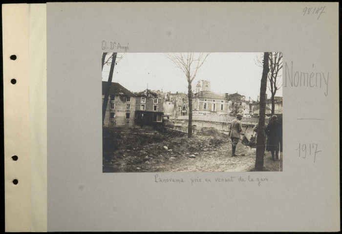 Nomeny. Panorama pris en venant de la gare