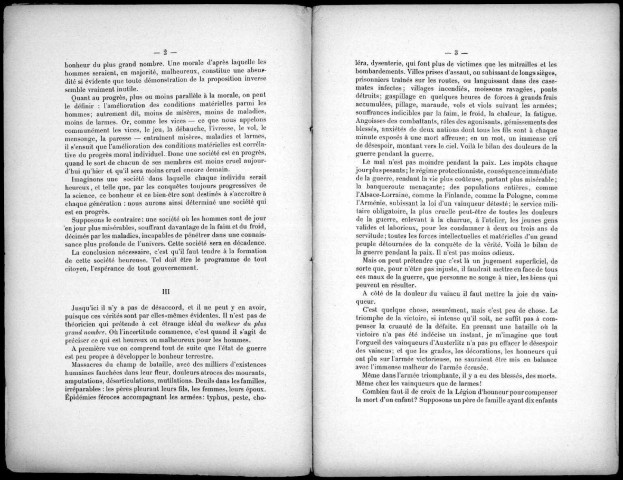 La Paix et la Guerre. Sous-Titre : Revue philosophique de la France et de l'étranger. Trentième année, n°2.