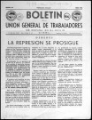 Boletín de la Unión general de trabajadores de España en exilio (1958 ; n° 159-170). Autre titre : Suite de : Boletín de la Unión general de trabajadores de España en Francia y su imperio