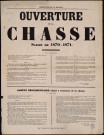 Ouverture de la chasse : saison de 1870-1871
