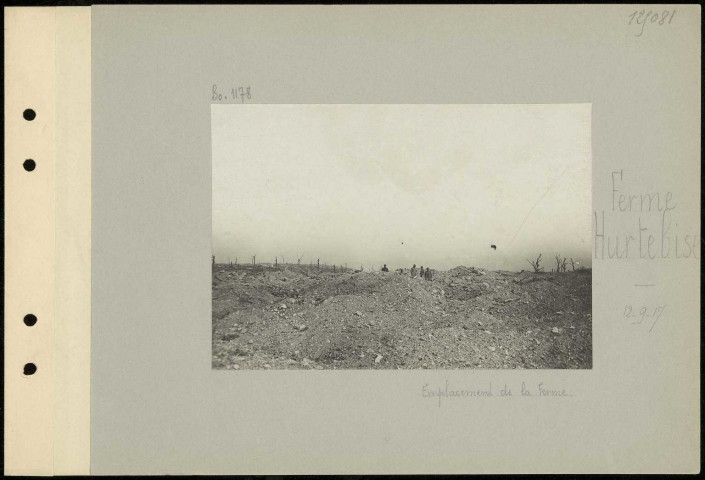 Ferme Hurtebise. Emplacement de la ferme