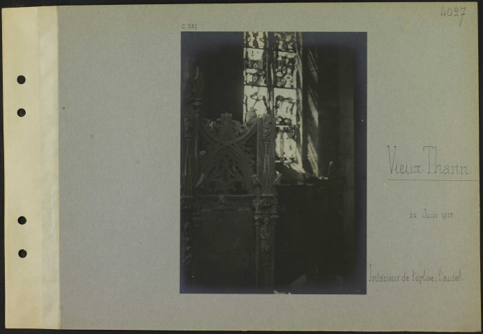 Vieux-Thann. Intérieur de l'église ; l'autel