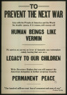 To prevent the next war : human beings like vermin