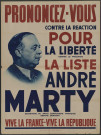 Prononcez-vous contre la réaction pour la liberté comme le préconise la liste André Marty