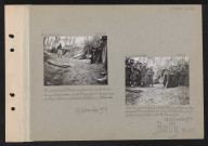 Bailly (près). PC du général Blanc pendant les combats du 21 au 25 décembre ; à droite l'adjudant de zouaves dont la section a enlevé deux mitrailleuses allemandes